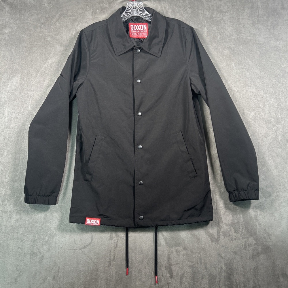 Dixxon Ground Up Customs Mens XS Black Snap Windbreaker Work Jacket